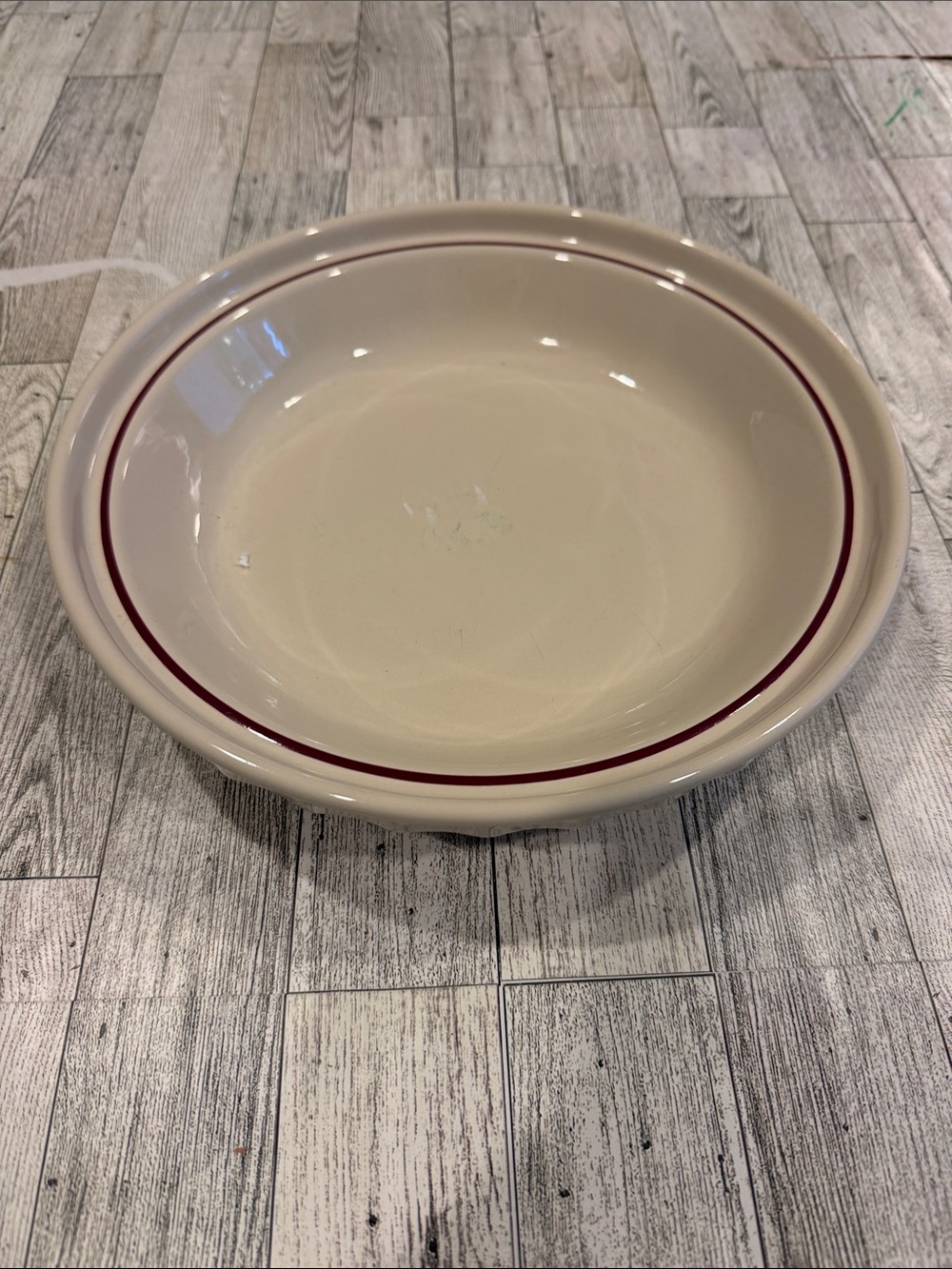 Longaberger Pottery Woven Traditions Red 10 1/4" Pie Plate Made in USA